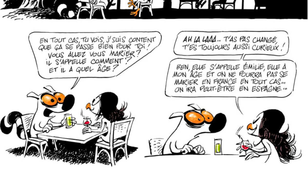 Dans son blog BD, Fabrice Tarrin n'hésite pas à évoquer ses relations amoureuses, apparaissant sous les traits d'un lémurien. Découverte par Comixtrip, le site spécialisé en bande dessinée.