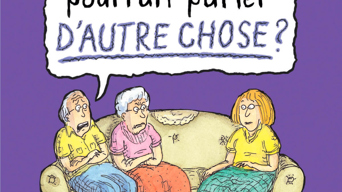 Est-ce qu'on pourrait parler d'autre chose? fait partie des 15 meilleures BD publiées en 2015 pour Comixtrip, le site spécialisé en bande dessinée