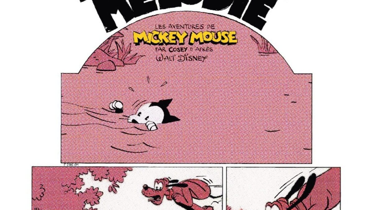 Planche de Une mystérieuse mélodie de Bernard Cosey (Glénat -Disney) ou Comment Mickey rencontra Minnie ?