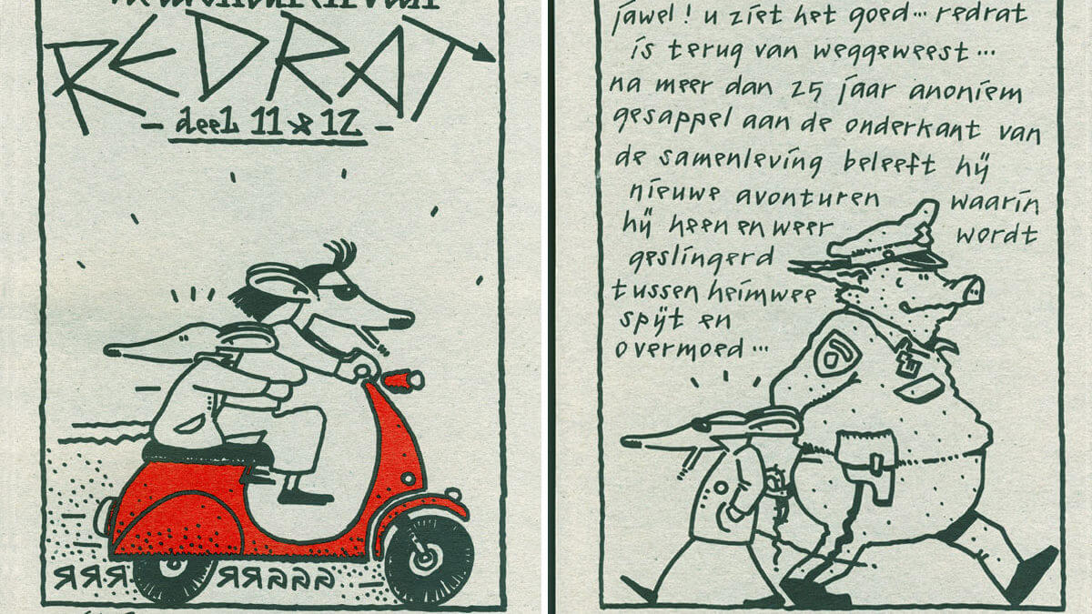 Les aventures de Red Rat de Johannes van de Weert (Le Monde à l'envers) décrypté par Comixtrip le site BD de référence