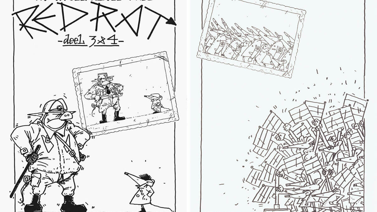 Les aventures de Red Rat de Johannes van de Weert (Le Monde à l'envers) décrypté par Comixtrip le site BD de référence