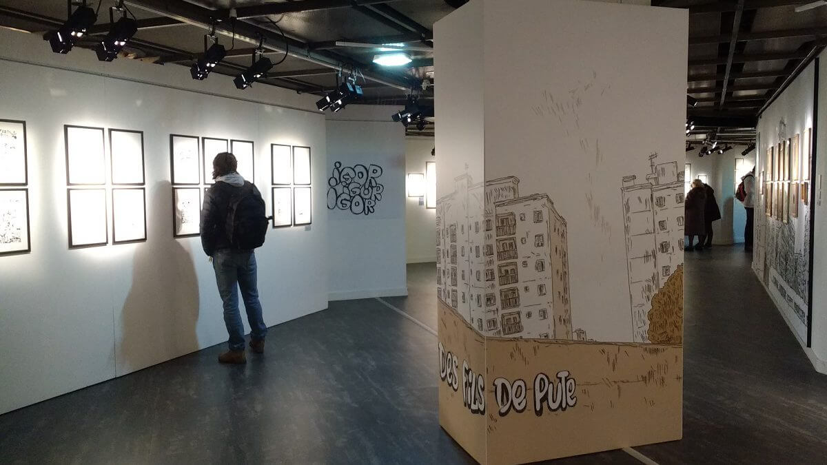 Gilles Rochier : Faut tenir le terrain - exposition Angoulême 2018 (photo comixtrip)