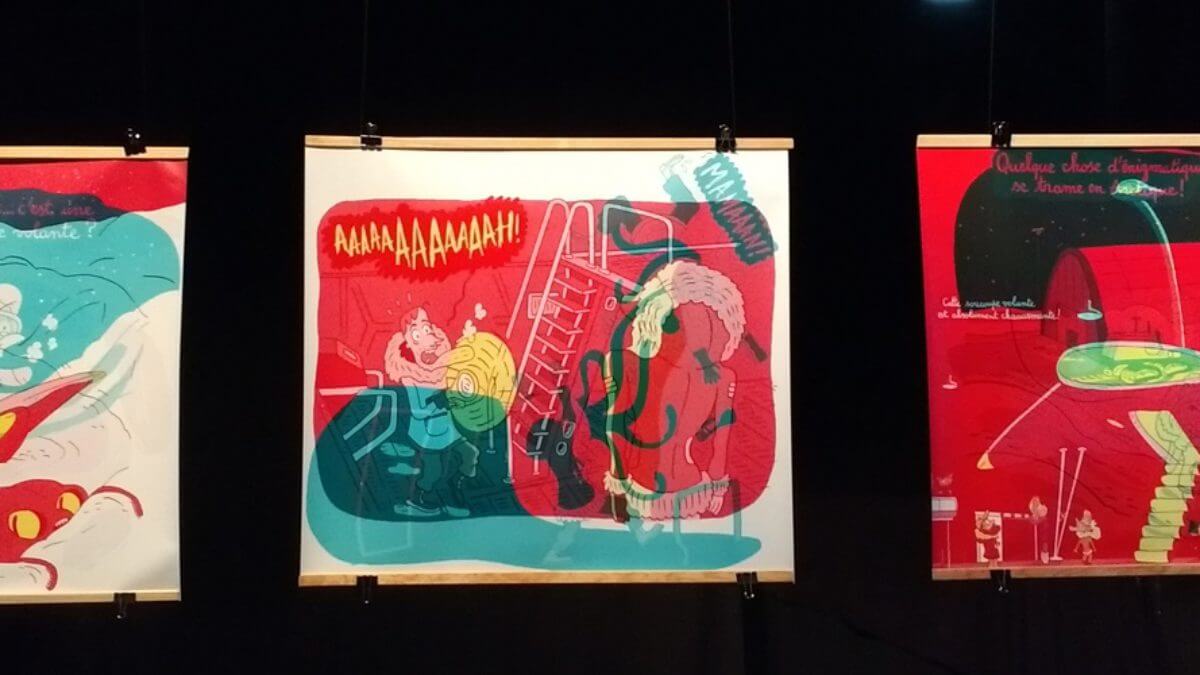 L'exposition Cinémonstres de Stéphane Tamaillon et Laurent Audouin (Sarbacane / Espace Mendes France / Le local) - photos D. Canteau / Comixtrip