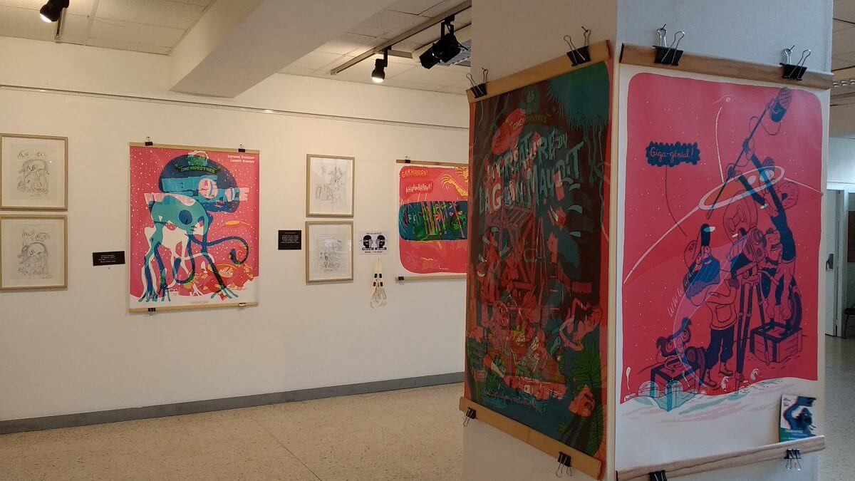 L'exposition Cinémonstres de Stéphane Tamaillon et Laurent Audouin (Sarbacane / Espace Mendes France / Le local) - photos D. Canteau / Comixtrip