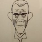 Goscinny et le cinéma (photo D. Canteau - Comixtrip) - caricature Boris Karloff