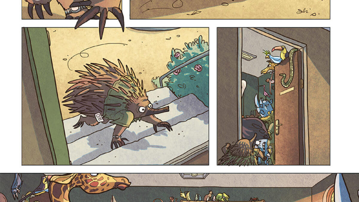 Panique au zoo de Frédéric Barèges et Marie Voyelle (Delcourt) - comixtrip