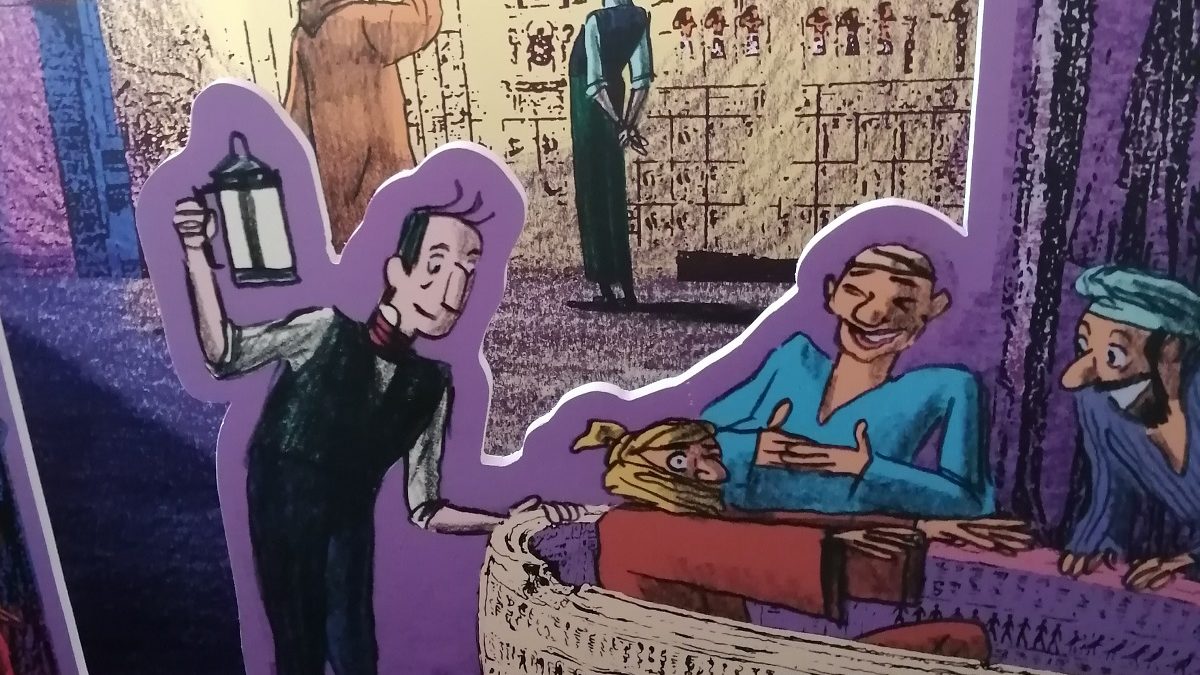 Voyages en Egypte et en Nubie de Giambattista Belzoni de Lucie Castel, Grégory Jarry et Nicole Augereau, exposition à la cité internationale de la BD à Angouleme (Crédit photo : Damien Canteau / Comixtrip)