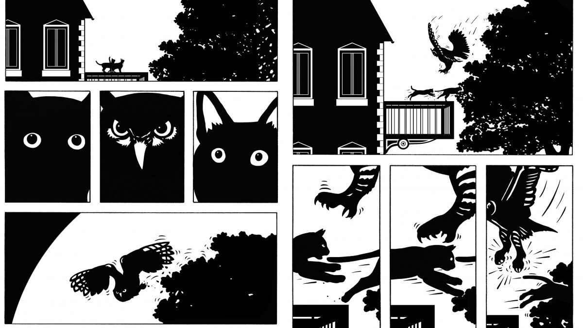 Chats perchés de Antoine Guillopé (éditions Nathan BD, collection Minibulles)