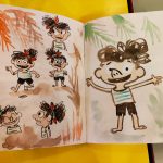 Nonolulu de Loïc Méhée - recherches graphiques dans des carnets personnels (photo : Comixtrip / Damien Canteau)