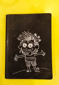 Nonolulu de Loïc Méhée - recherches graphiques dans des carnets personnels (photo : Comixtrip / Damien Canteau)