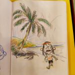 Nonolulu de Loïc Méhée - recherches graphiques dans des carnets personnels (photo : Comixtrip / Damien Canteau)