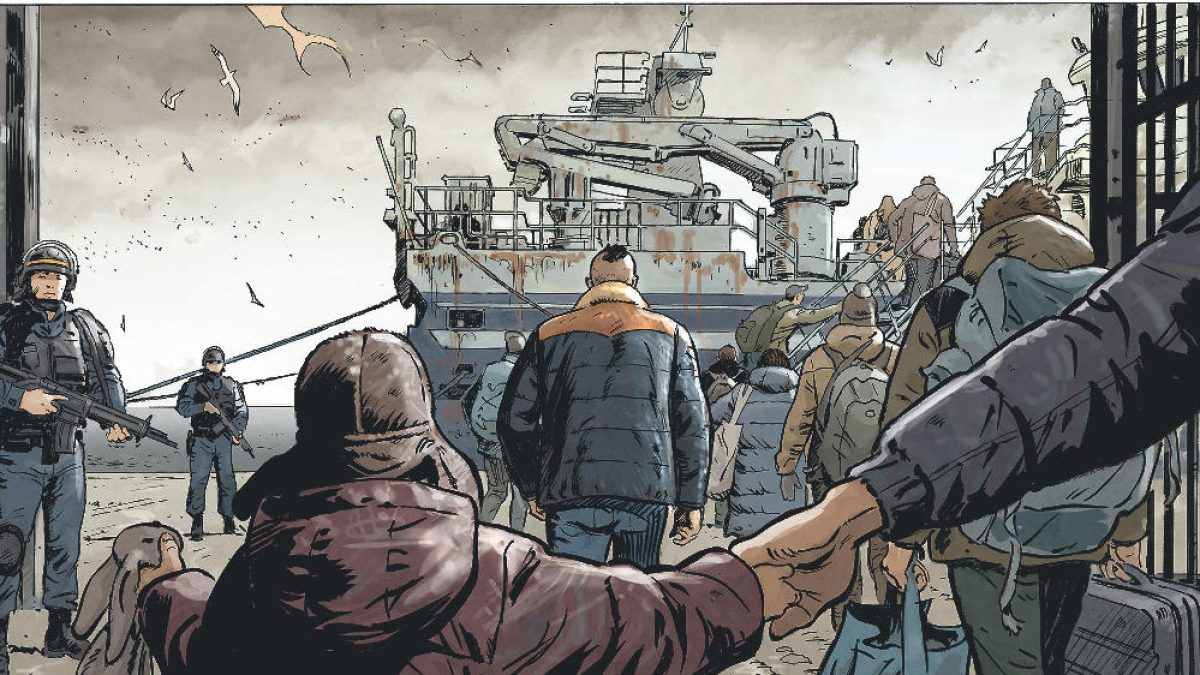 Premier tome d'Islander, série dystopique de Caryl Ferey & Corentin Rouge (Glénat), décrypté par Comixtrip, le site BD de référence.