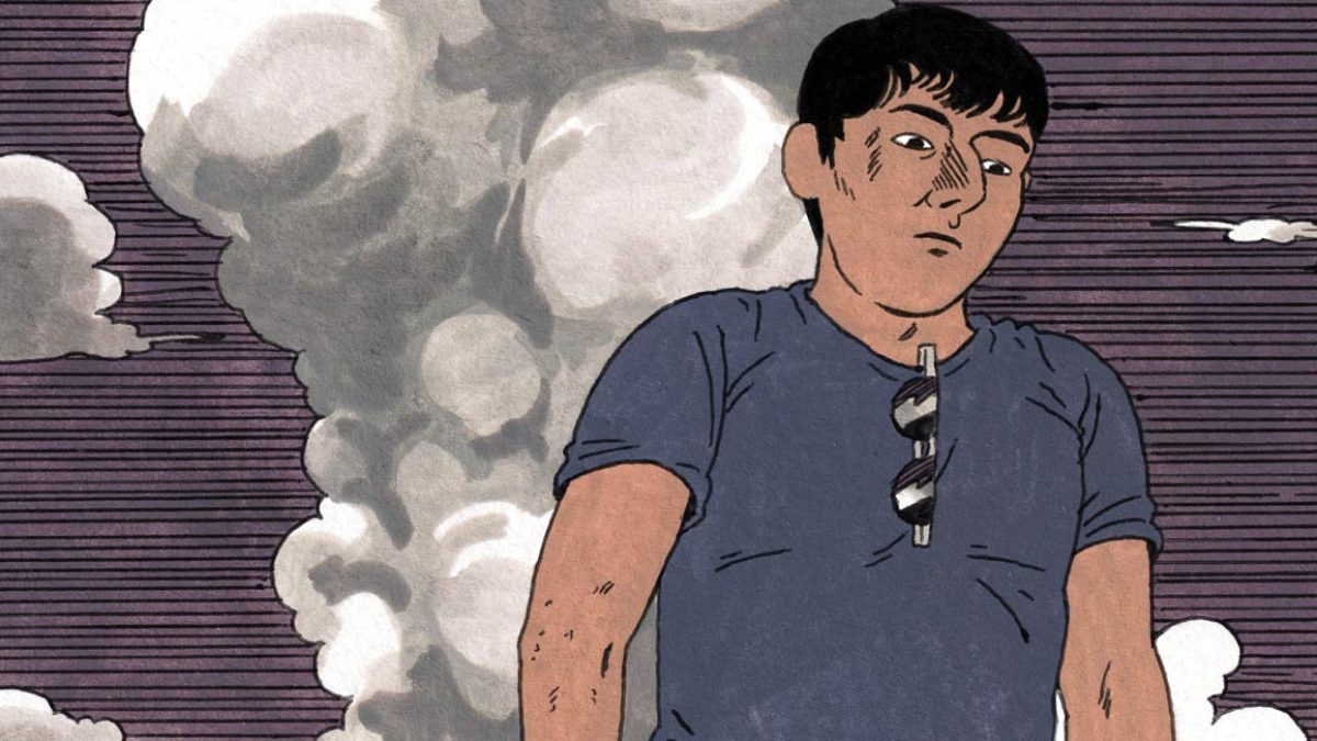 Moheeb sur le parking de Clara Lodewick (éditions Dupuis / Les ondes Marcinelle)