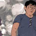 Moheeb sur le parking de Clara Lodewick (éditions Dupuis / Les ondes Marcinelle)