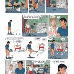 Moheeb sur le parking de Clara Lodewick (éditions Dupuis / Les ondes Marcinelle)