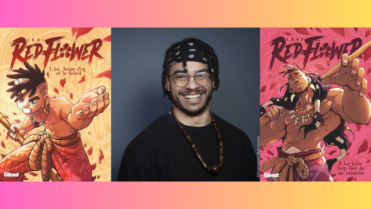 Couverture de l'interview de Loui pour Red Flower (crédit photo : Glénat)