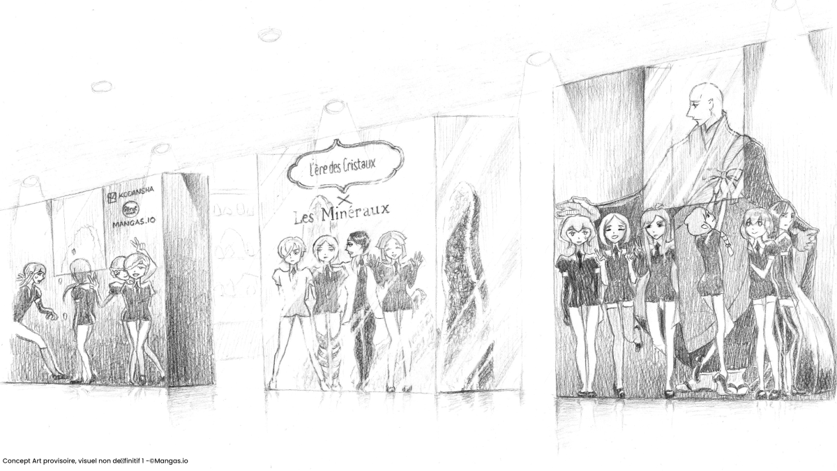L'ère des cristaux de Haruko Ichikawa (éditions Glénat) pop up store au Caroussel du louvre