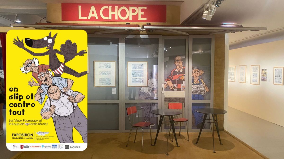 Exposition En slip et contre tout à la Cité BD d'Angoulême (crédit photo : Jean-François Mariet / Comixtrip)