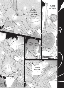 Illustration du manga le ballet des coeurs avec Ryu Agawa observant Rinugasa et Tamaki Danser