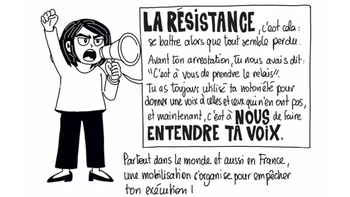 Une voix pour la liberté (Toomaj Salehi, un rappeur iranien en résistance) de Bahareh Akrami (éditions Delcourt en partenariat avec Amnesty International)