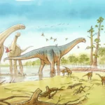 Sur les traces des dinosaures, exposition au muséum d'histoire naturelle de Paris -dessins de Mazan - les dinos d'Angeac